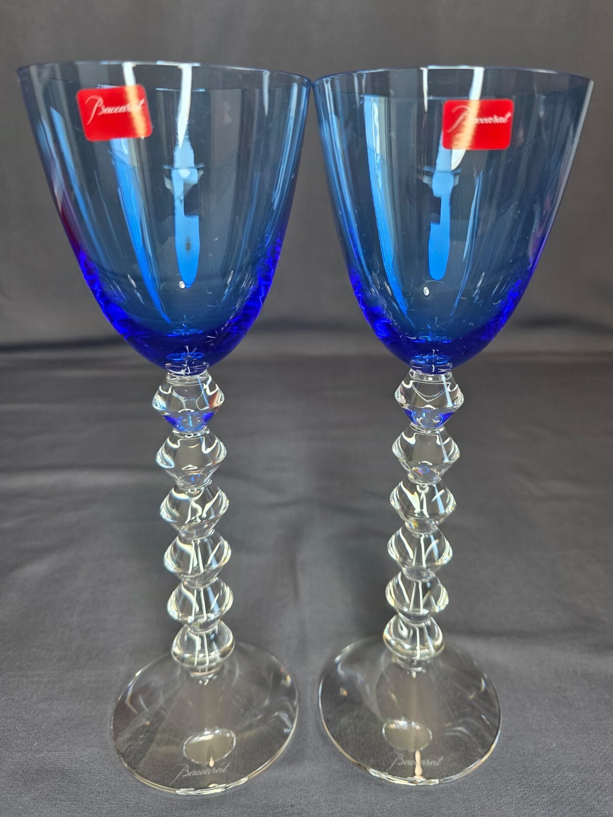 BACCARAT VEGA SAPHIRE RHINE WINE GLASS - Set of 2 - Individually Boxed