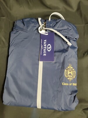 Vantage Club Jacket US NAVAL ACADEMY CLASS OF 1980 Water & Wind Repellent Sz. L