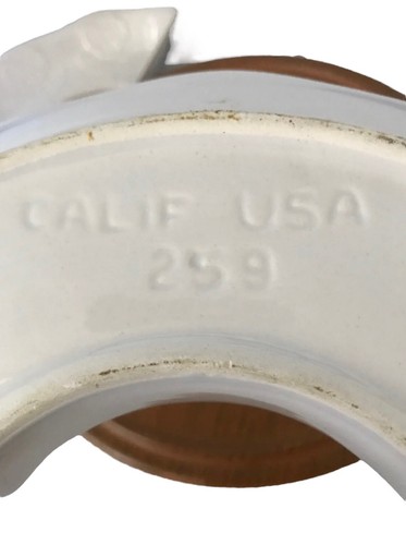 Vintage California Pottery USA 259 Holz Lazy Susan Relish/Servierschalen  - Bild 7 von 10