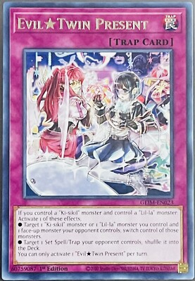 EVIL TWIN PRESENT | 3 COPIES | YUGIOH GEIM-EN023 | 1ST ED | RARE | NM-M