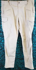 5.11 TACTICAL UTILITY PANTS MENS 40X34 KHAKI RIPSTOP ZIP STRETCH FLEX GORP FLAWS