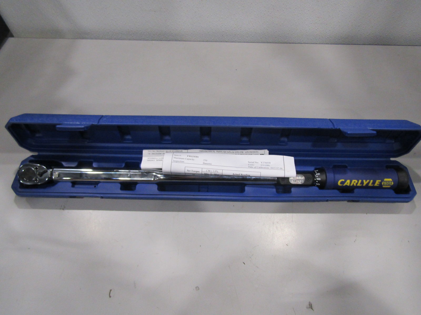 NAPA TW12TD1 Carlyle Tools 1/2" Dr. Tear Drop Fixed Head Torque Wrench