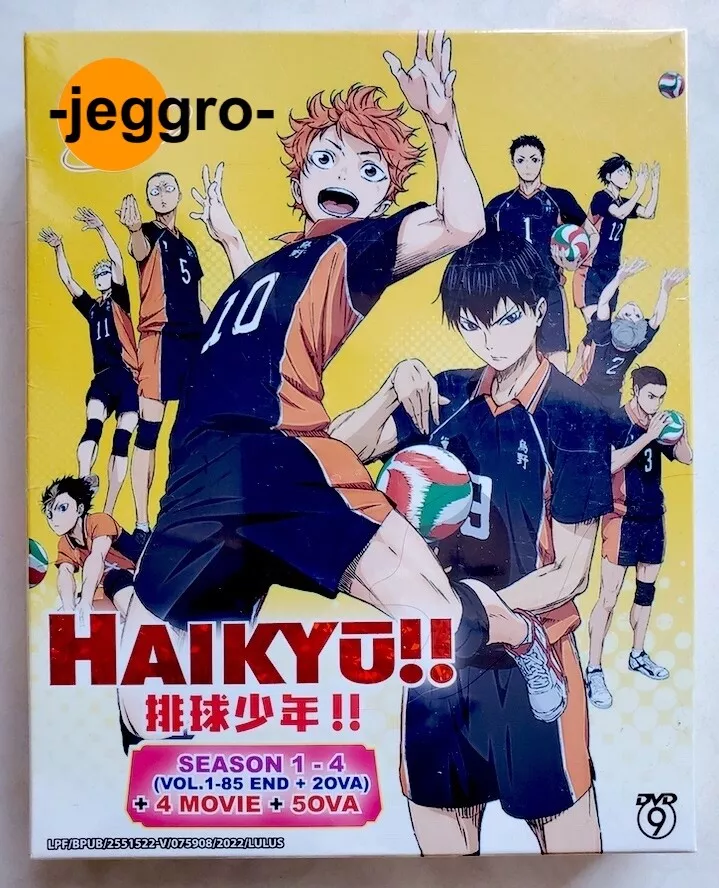 Anime DVD Haikyuu!! Haikyu!! Season 1-4 + 4 Movies COMPLETE All