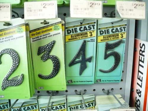 Die-Cast Aluminum Black Hammered Finish House Numbers ( 3.5" ) - Bild 3 von 5