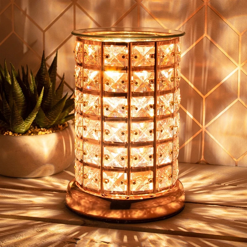 Crystal Touch Sensitive Aroma Lamp Rose Gold 20cm 25W