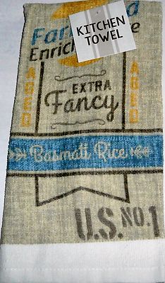 Kitchen Towel FARMLAND ENRICHED RICE  BASMATI RICE 100% Cotton 15'' x 25''