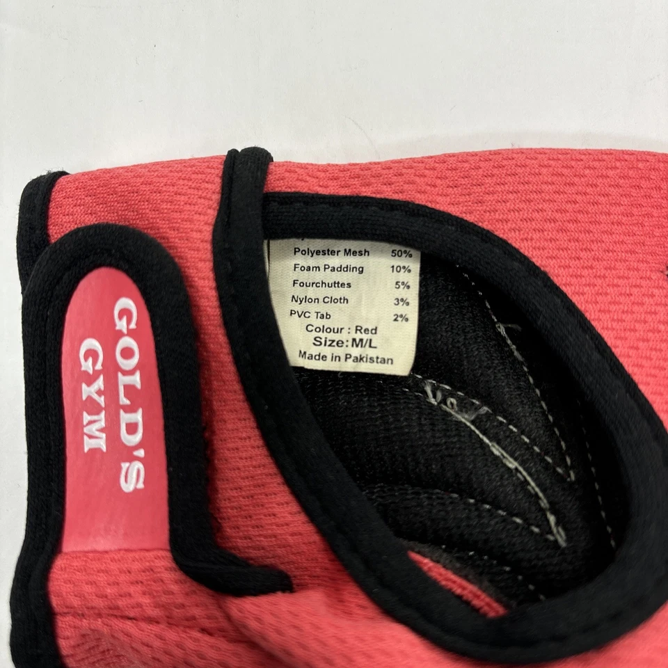 Golds Gym Women’s Workout Gloves M/L 1 Pair Pink Gray - Image 4 of 4