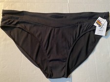 NEW WOMENS TIME AND TRU BLACK MID RISE BIKINI BOTTOMS SZ-3X 24W-26W 