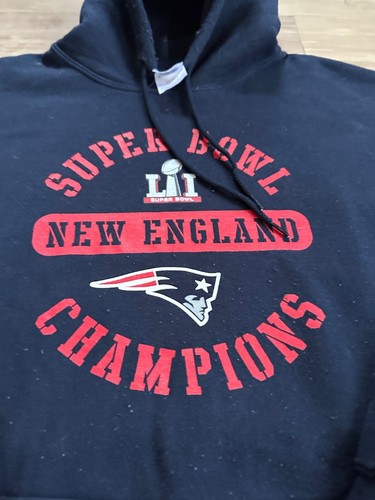 New England Patriots NFL Football Hoodie Sweatshirt Men’s Large Navy Blue - Picture 2 of 6