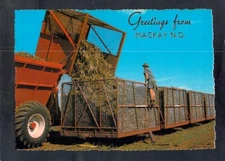 D9742 Australia Q Mackay Sugar Cane Harvest MV postcard