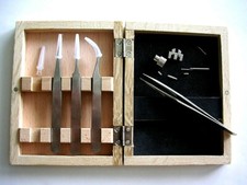 Tweezer set 4pc Swiss style Stainless Steel watchmakers Hobby tool IW SUISSE USA