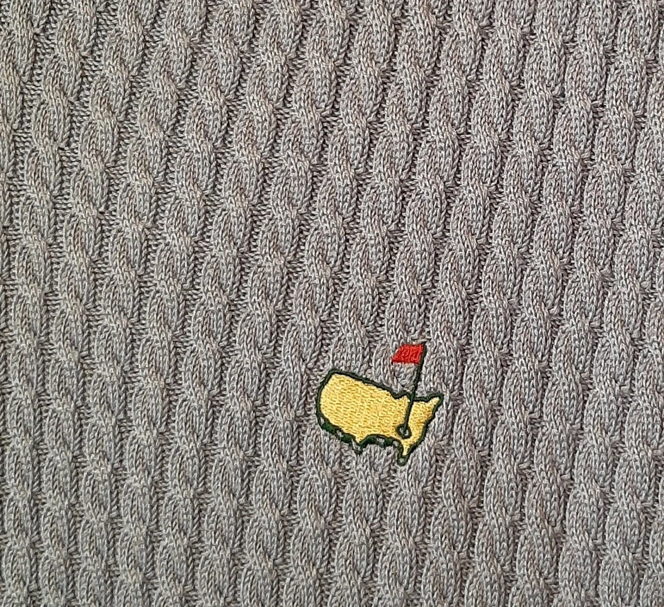 Suéter Chaleco Suéter XL The Masters US Tournament Golf Amen Corner Cuello en V Azul Seda Foto 4 de 4