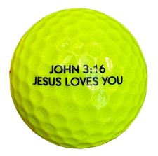 Super Soft Yellow Golf Balls - John 3:16 Inscribed - Low Flight, Low Spin