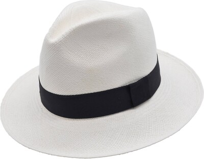 Panamahut für Herren - handgefertigter Naturstroh Sonnenhut, leichter Sommer Fedora
