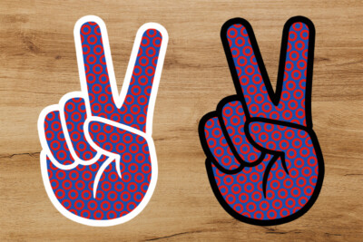 Phish Fishman Donut Peace Sign Fan 4 Sticker Pack Premium Quality Vinyl