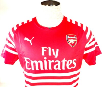 Puma Arsenal Football Club Red & White Prematch Short Sleeve