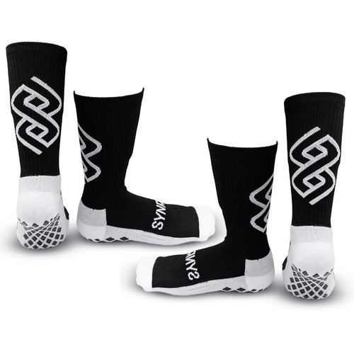 Synrgy Anti Slip Grip Socks with Interior and Exterior Grips for Soccer Football