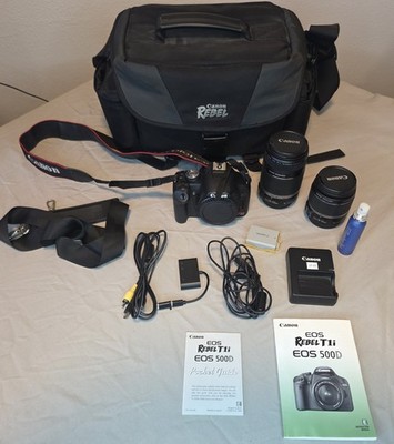 Canon EOS Rebel T1i 500D DSLR Camera 18-55mm 55-250mm IS Lens Bundle Tested