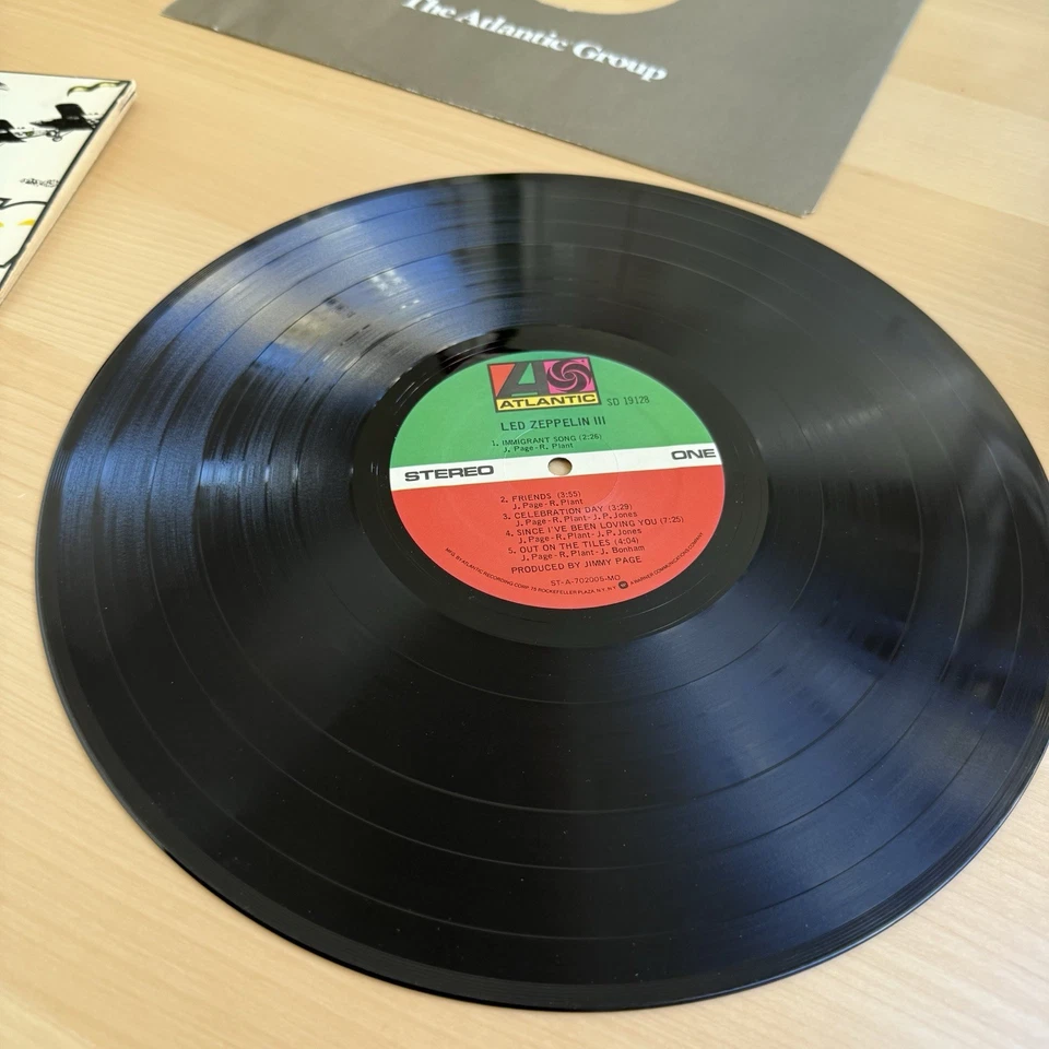 LED ZEPPELIN III 1970s Monarch Press Complete Working Wheel+ Original Sleeve! - Image 2 of 4