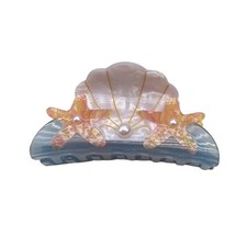 Starfish and Shell Hair Clip,Acetate Claw,Small Clips for Women S4