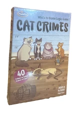Think Fun Cat Crimes Brain Game and Brainteaser Single Players Age 8+ Sealed