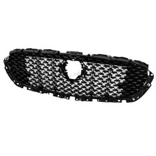 For 2020-2025 Mazda CX-30 Front Upper Grille Gloss Black w/o Molding Trim