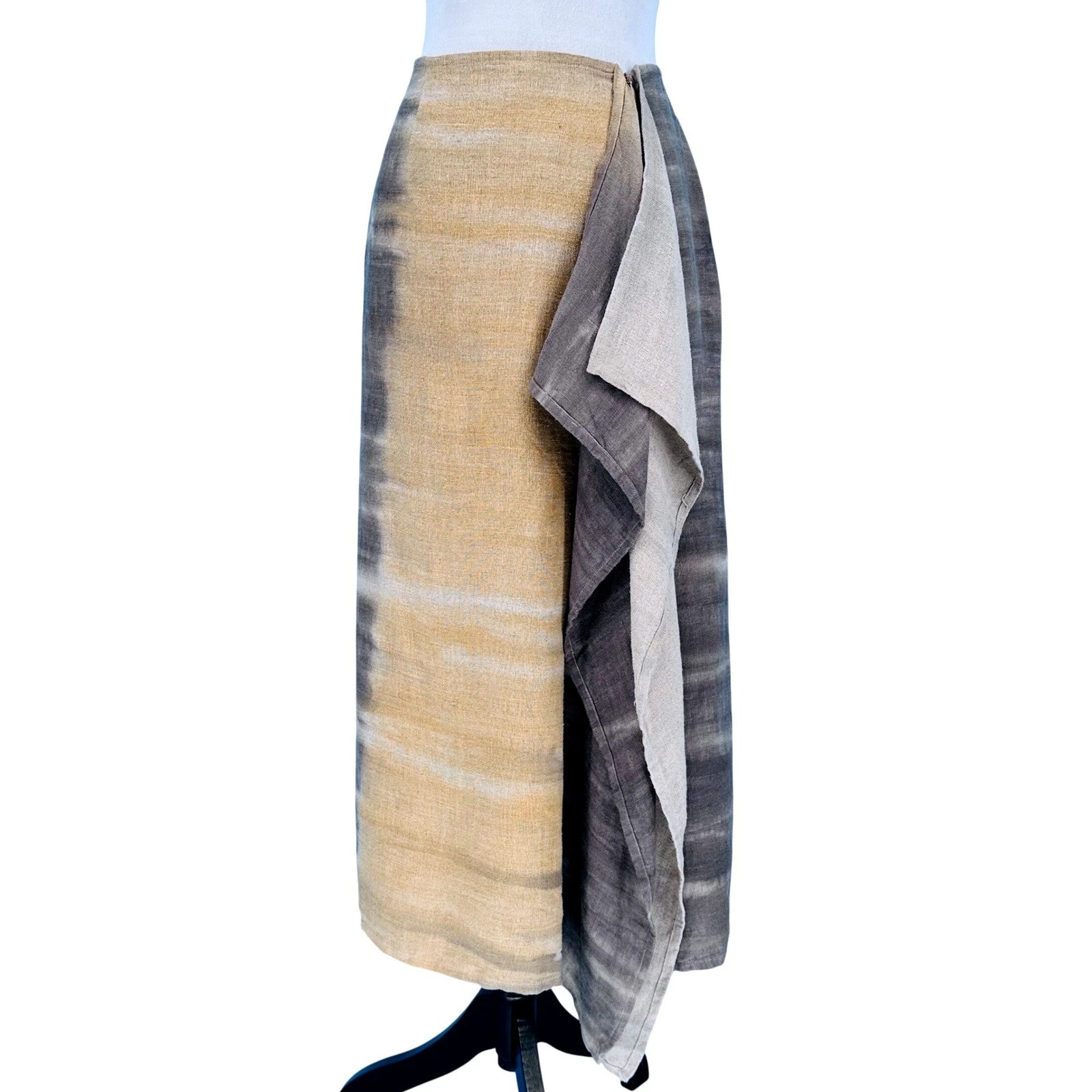 Peter Nygard Womens Ochre Charcoal Linen Draped Maxi Skirt Size 10 Art To Wear
Opens in a new window
