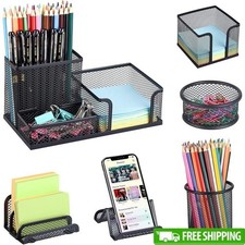 6 Piece Desk Organizer Set Mesh Office Storage Supplies Holder Desktop Caddy New