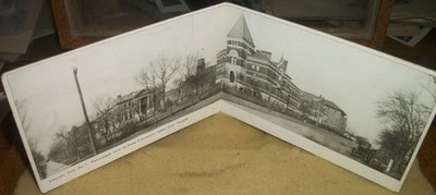 908? RPPC panorama #1 of State University, Lincoln, Nebraska, from Temple Bldg