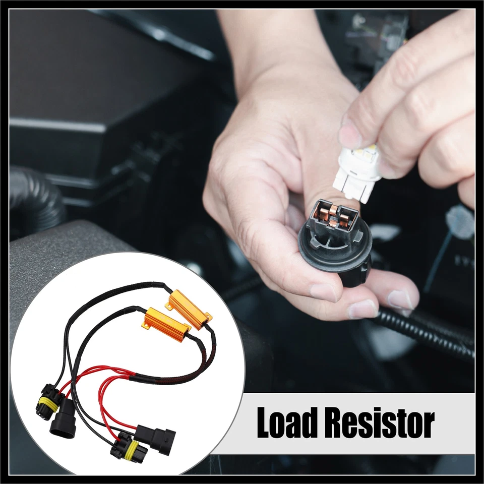 Adaptadores de arnés de cableado de resistencia HB4 9006 9005 9145 DC 12V 50W 6 ohmios 2 un. Foto 2 de 4