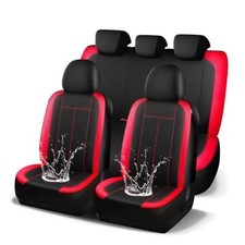 Neoprene Waterproof Car Seat Covers,Seat Protectors Full Set N816 Black Red