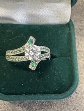 Anello Vintage Brillante  e Smeraldi