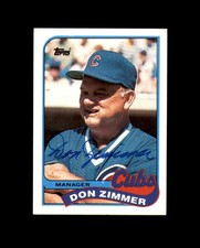 Don Zimmer Signed 1989 Topps Chicago Cubs Autographed