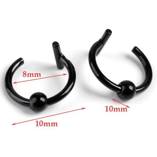 4 Piezas Anillo Nariz Falso Señorita Piercing Nariz Pluma De Acero Inoxidable - Imagen 11 de 11