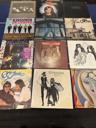 Pop Rock Lot Of 12 Vinyl Records 70’s 80’s Fleetwood Mac Eagles Petty Aerosmith