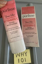 Purlisse Sheer Strawberry Vit-C Tint Moisturizer FAIR 1.46oz/40mL FULL SZ SEALED