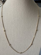 Beautiful Vintage Napier Goldtone Chain Bead Necklace 22