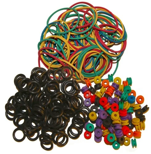 100 Tattoo Grommets 100 Rubber Bands 100 0' Rings Mixed Colors video thumbnail
