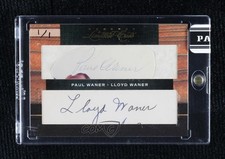 2011 Donruss Limited Cuts Dual 1/1 Paul Waner Lloyd Cut Signature Auto HOF 0dj8