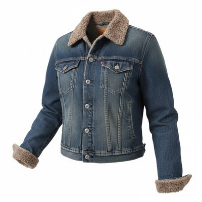 Women's Levis Vintage Jacket with Fur Collar and Cuffs