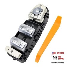 Master Power Window Switch Front Left Driver Side Compatible with Silver