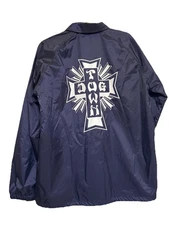 Dogtown Skateboards Cross Logo Dark Blue Windbreaker Jacket LARGE