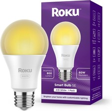 Roku Smart Bulb SE Dimmable A19 Light Bulbs Adjustable Brightness - 60W 800 Lm