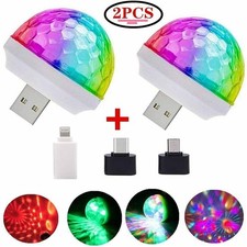 SET 2 LUCI MAGICHE MAGIC BALLS LED USB SMARTPHONE DISCOTECA PARTY LED8272