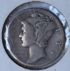 1931-d . Mercury Dime . F . Fine . Silver . Original . F