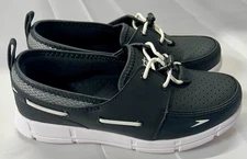 Women's Speedo Port Breathable Water Boat Shoes Black White Size 6 New Nice