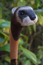 Wooden walking stick hand carved Beautiful Animal wooden walking cane