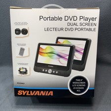 Sylvania SDVD9957 9  DUAL SCREEN Portable Black DVD Player New Open Box