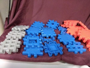 Little Tikes Wee 34 Waffle Blocks Red Yellow Blue  Grey 