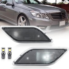 Clear Lens Front Bumper Side Marker Lights Lamp Housing for 2010-2013 E-Class Pr